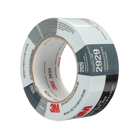 3M 2929 Duct Tape, 6.0 Mil, 2"x50 yds., Silver, PK24 T9872929